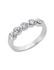 14K White Gold 0.8cttw Round Diamond Ring Band