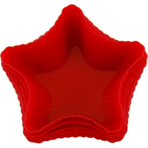 U.S. Cake Supply Star Cupcake Silicone Mold Pan Box of 12