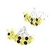 Adorable Yellow and Black Bee Crystal Stone Enamel