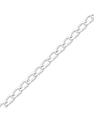 Sterling Silver 6.8mm Open Link Chain - 16 Inch