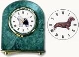 Dachshund (Wirehair) Marble Arch Clock, 2.5 Inches Tall