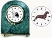   - Dachshund (Wirehair) Marble Arch Clock, 2.5 Inches Tall