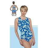 Prints One Piece Moderate Fit Lap Suit by Ocean - Women's Swimsuit Plus Size Swimsuit