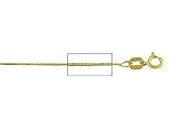 14 kt Yellow Gold Box Chain Necklace 0.6 mm 18
