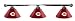 Cincinnati Reds Pool Table Light - Chrome Bar