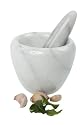 Marble Art Pestle and mortar, in white