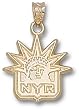 New York Rangers "Nyr" Liberty Logo 5/8" Charm/Pendant -14K/10K, Stainless Steel or Gold Plated