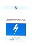 Electricity at Work Regulations: Memorandum and Guidance (Hseb)