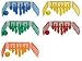 Colored Bowling Lane Sets (set of 5)