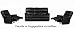Sofa Garnitur 3+1+1er Textil Leder 587 Textilleder