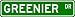 GREENIER Street Sign ~ Personalized Family Lastname Sign ~ Gameroom, Basement, Garage Sign Novelty** ALUMINUM