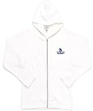 NCAA Gonzaga Bulldogs Antigua Ladies White Front Zip Fleece Hoody