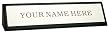Black Leather Nameplate, Personalization Included