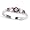 Stunning Solid Sterling Silver Cubic Zirconia Ring with Round Cubic Zirconia and Garnet Semi-Precious Stones Please specify size: 5