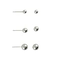 14K Earring White Gold Ball Set