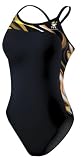 TYR Girl's Shockwave Splice Diamondback Suit,Black/Gold,24