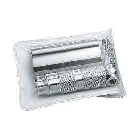 Merkur Travel Razor, Chrome Plated, In Plastic Case