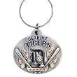 Detroit Tigers Oval Pewter Keychain