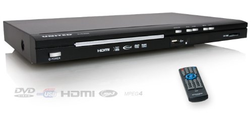 United DVD9095 Mutimedia DVD-Player (USB2.0/SD-Slot, HDMI, 720/1080p Support, 5.1 optisch/koaxial Out)