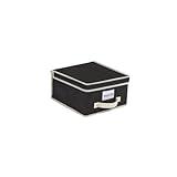 Kennedy Home Collection 5170 Medium Size Collapsible Storage Box, Black/Cream
