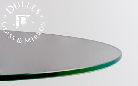 Glass Table Top: 36" Round, 1/2" Thick, Flat Edge, Polished