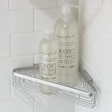 Ginger 554DG/PBPVD Hotelier 9.1" Wall Mounted Brass Corner Shower Basket with Deep Basket Area, PVD Polished Brass