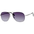 Hugo Boss 0293/S Men's Aviator T-Bar Full Rim Lifestyle Sunglasses - Palladium/Gray Shade