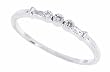 0.01ctTW Three Stone Diamond Engagement Promise Ring in 10Kt White Gold
