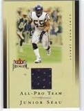 2002 Fleer Premium All-Pro Team Jerseys #12 Junior Seau - San Diego Chargers (Piece of Authentic Game-Worn Jersey) (Football Cards)