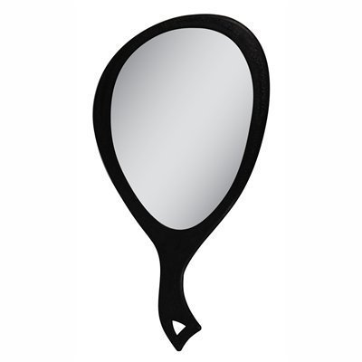 Zadro Teardrop Hand Mirror, Large, Black