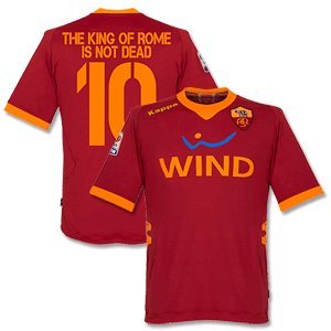 11-12 AS Roma Home Jersey + The King Of Rome Is Not Dead 10