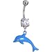 Blue Dolphin Belly Ring
