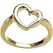 Yellow Gold Open Heart Ring