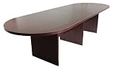 42 x 120 Laminate Racetrack Conference Table - SL-MBC42120-RT-MAH-GG