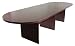 10' Racetrack Contemporary Conference Table with Mahogany Finish [SL-MBC42120-RT-MAH-GG]