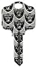 Oakland Raiders Kwikset KW1 House Key