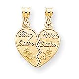 14k Big Sister/Little Sister Break-apart Charm