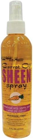 Carrot Oil Sheen Spray for Locs, Dreadlocks, Twists, Braids, Cornrows, 4C Hair - Moisturizing, Refreshing - Made in the USA - 8oz - Pack of 2