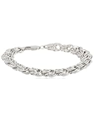 Italian Sterling Silver Rose Rope Rosetta Bracelet