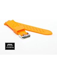 20mm Orange MODENA Tropic Rubber watch band strap for Divers