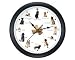 dogs4 - Barking Dog Clock Black 13