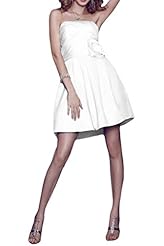 Strapless Cocktail Short Natural   Waistline Taffeta Homecoming Dress 