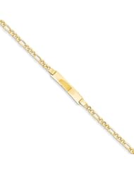 14k Yellow Gold 7in Polished ID with Hollow Link Bracelet. Metal Wt- 2.47g