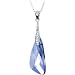 Handcrafted Aqua Galactic Glamour Pendant Necklace MADE WITH SWAROVSKI ELEMENTS