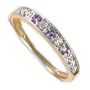 Genuine Tanzanite and 10K Yellow Gold Band Ring Size 7