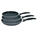 T-fal A857S394 Specialty Nonstick 3-Piece 8-Inch, 9.5-Inch, and 11-Inch Fry Pan /Saute Pan Dishwasher Safe Cookware Set, Black