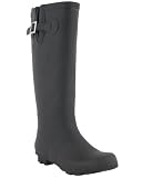 Capelli New York Matte Solid With Gusset, Metal Buckle And Strap Rain Boot
