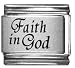 Clearly Charming Faith in God Laser Italian Charm