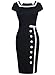 PAKULA® Women's Sailor Nautical Vintage Retro Pencil Dresses