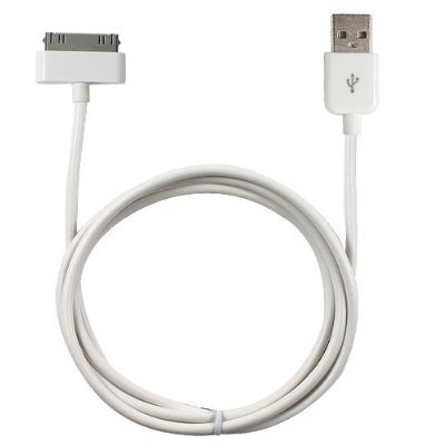 A-SONIC 6Ft USB Sync Data Charging Charger Cable Cord for Apple iPhone 4 4S 4G 4th 3 3G 3GS Gen iPod Touch Nano (Does not support All iPads)
